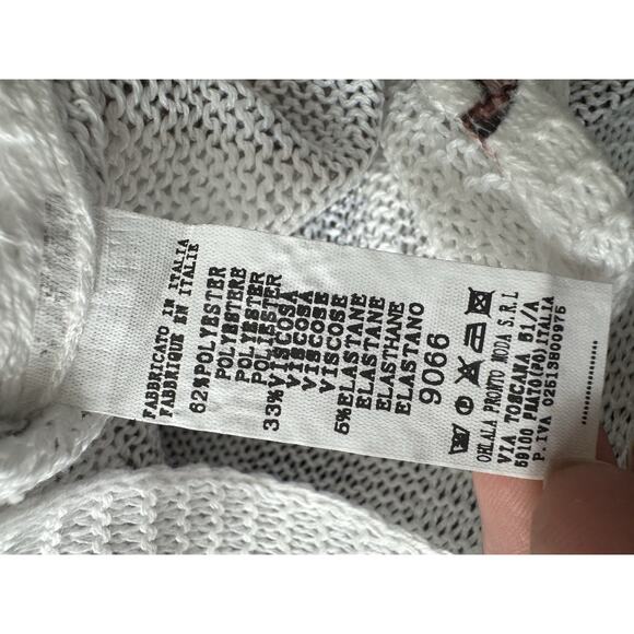 Gigi Moda Sweater Women’s OS lightweight Chainlink Relax Led Fit NWT $78 - Picture 6 of 9